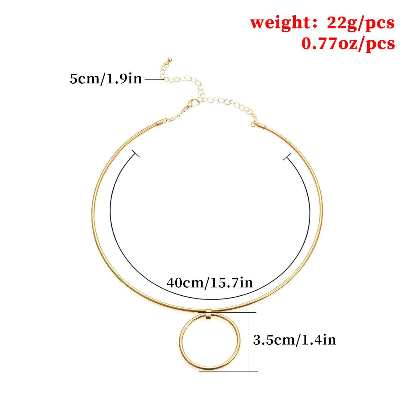 Jewelry fashion size ring collar choker necklace ladies trendy alloy short money jewelry