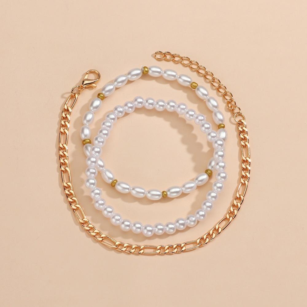 Fashion Chain Bracelet Simple Stretch Thread Imitation Pearl Bracelet Bracelet Accessories