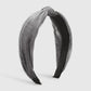 F475 autumn and winter hair accessories golden velvet solid color knotted simple pressed hair going out daily adult headband