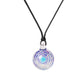 Creative Handmade Jewelry Luminous Symphony Transparent Resin Star Ball Pendant Wax Rope Necklace Female