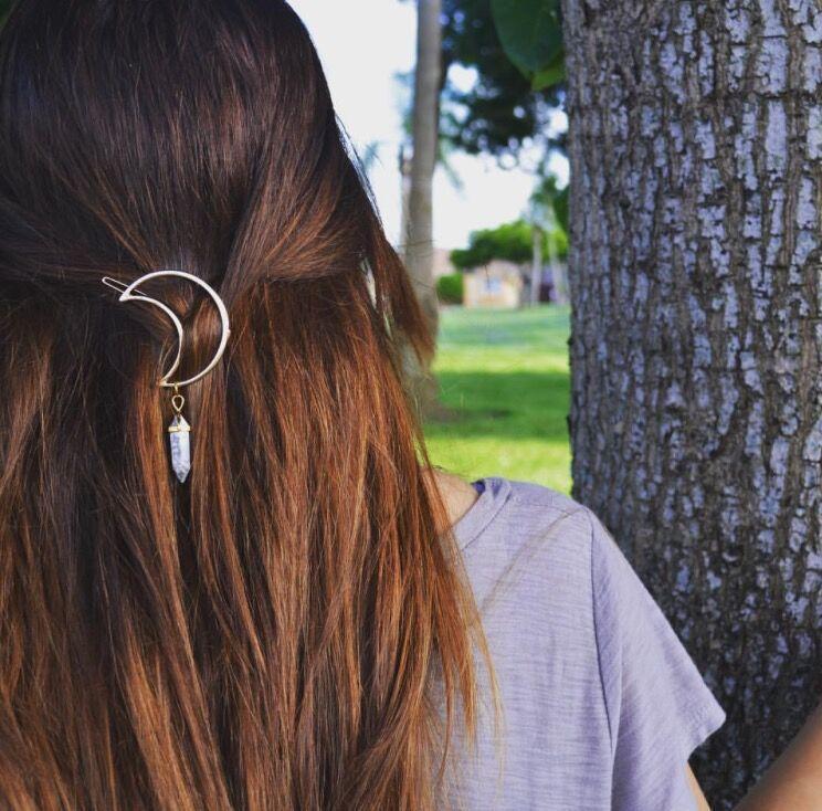 Jewelry spring and summer trendy hair accessories alloy moon hexagonal column headdress