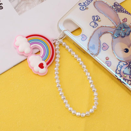 Jewelry ethnic creative monster sun soft pottery accessories pearl chain wristband mobile phone lanyard