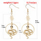 Jewelry Geometric Exaggerated Trendy Earrings Creative Design Fashion Gold Snake Earrings Earrings Earrings