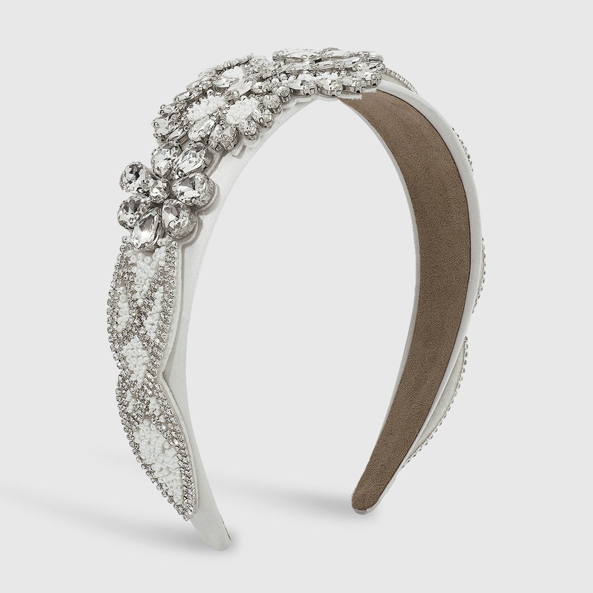 F469 Exaggerated Palace Headband Rice Bead Rhinestone Butterfly Flower Temperament Dinner Retro Light Luxury Headband