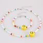 Jewelry female worker threading rice beads smiley face necklace super fairy fashion short necklace clavicle chain