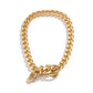 Jewelry Punk Thick Chain Belt Buckle Clavicle Necklace Female Hip Hop Heavy Industry Metal Geometric Necklace