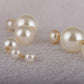 National temperament ladies elegant large string of long string pearl earrings Baroque exaggerated long earrings