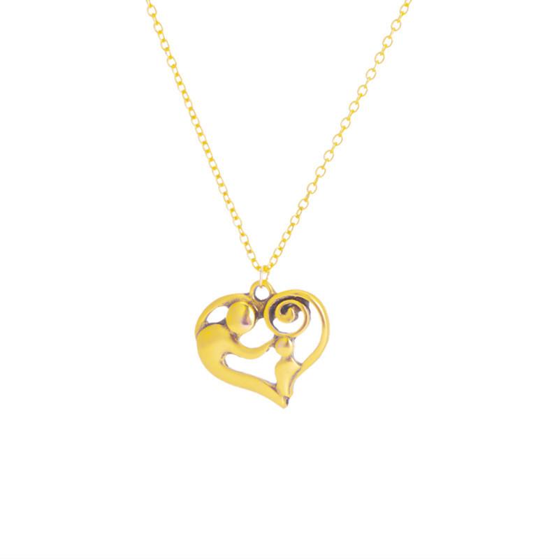 Mother's Day necklace mother child heart-shaped necklace heart-shaped pendant mother gift
