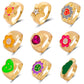 Ins fashion simple love flower ring personality cute metal geometric fun index finger ring