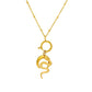 INS net red necklace gold moon snake pendant necklace female fashion retro stainless steel pendant necklace 18K