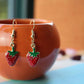 Fruit series earrings drop oil alloy red strawberry earrings holiday gift direct supply