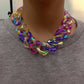 Jewelry Fashion Cool Clavicle Chain Necklace Female Punk Exaggerated Colorful Acrylic Chain Necklace