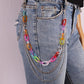 Resin transparent fruit color chain color fashion multi-layer chain trend U-shaped socket pants chain
