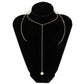 Jewelry Frosty Choker Thin Chain Necklace Simple Stacked Metal Double Disc Tassel Necklace