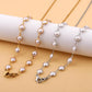 Mask anti-lost hanging chain fashion round pearl handmade chain multi-purpose sweater chain mask glasses chain