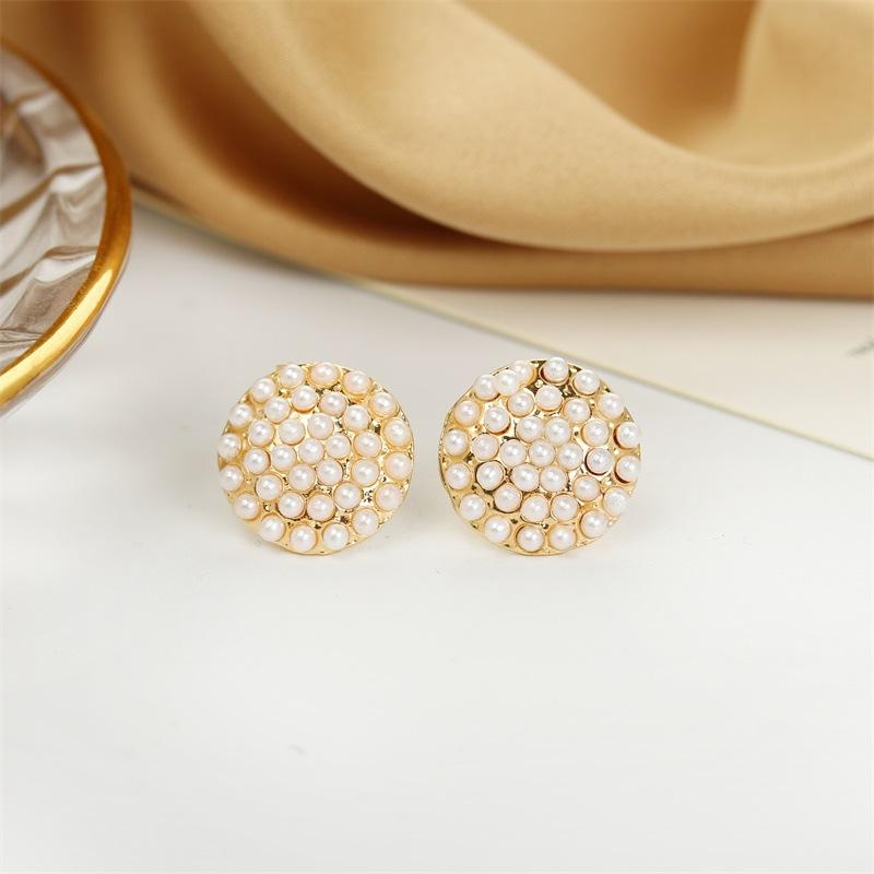 Ear Jewelry Round Pearl Earrings Fashion OL Generous Millet Ball Ball Earrings