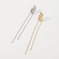 E1799 Niche flower ear bone clip simple chain tassel long earrings sweet cool fairy earrings for women