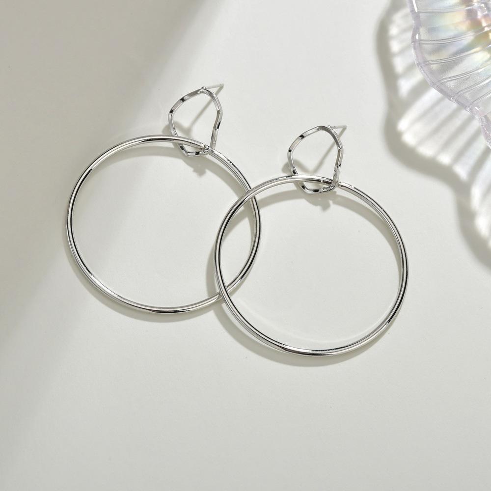 Accessories Fashion Geometric Earrings Night Exaggerated Hoop Earrings