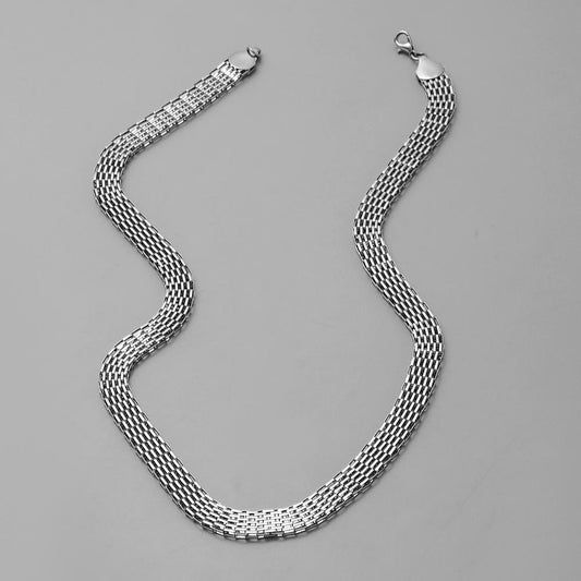 French simple retro temperament men's wide-brimmed watch chain single chain men's necklace