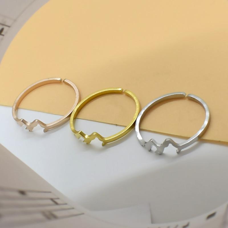 Fashion Trend Personality Jewelry Opening Adjustable Ring Mountain Ring Titanium Steel