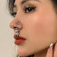 Jewelry creative winding metal geometric chain nose clip female personality bear eyes multiple nose ornaments