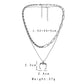 Fashion cold stainless steel double horn moon pendant simple personality titanium steel necklace collarbone chain men