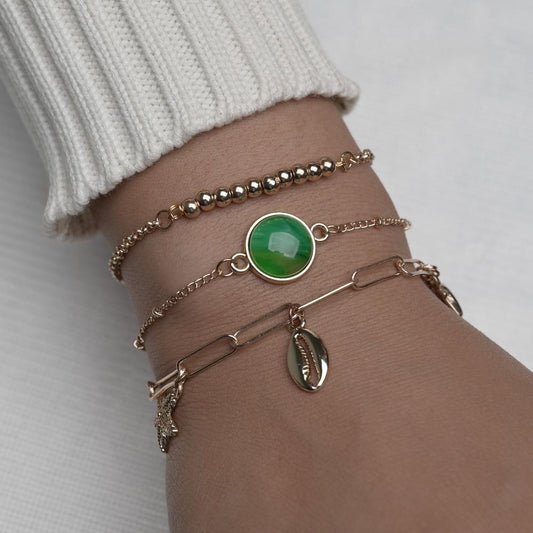 Fashion Bracelet Bohemian Alloy Shell Pendant Bracelet Multi-Piece Jewelry Set