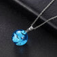 Creative Handmade Jewelry Blue Sky White Cloud Eagle Transparent Spherical Resin Pendant Short Necklace ETSY