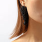 E1986 Medieval Beaded Tassel Geometric Earrings Temperament Retro Elegant Ethnic Solid Color Earrings