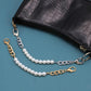 Jewelry imitation pearl all-match thick chain bag chain personality fashion handmade beaded handbag decoration