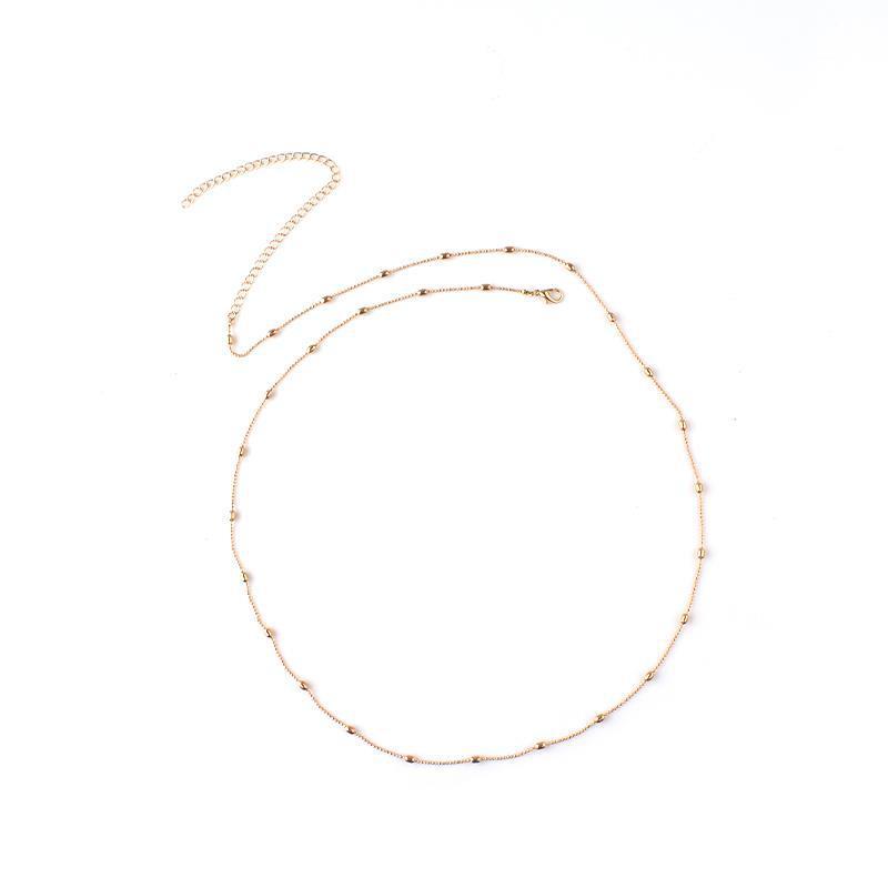 Metal Chain Bead Waist Chain Summer Simple Fashion Bikini Body Chain Navel Chain Accessories