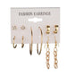 Earring Set Personalized Circle Crystal Earring Set 5-Piece Set