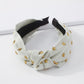 F382 Fashion Fabric Temperament Headband Simple Elegant Sweet Knotted Hair Accessories Solid Color Retro Headband Women