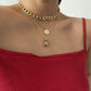 Jewelry Hip Hop Street Fashion Chain Necklace Retro Simple Geometric Portrait Gemstone Necklace Female