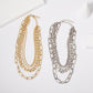 Jewelry hip-hop punk trend cross chain necklace simple multi-layer chain combination necklace female