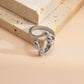 Jewelry hip-hop metal opening liquid ring female cold personality line geometric ring