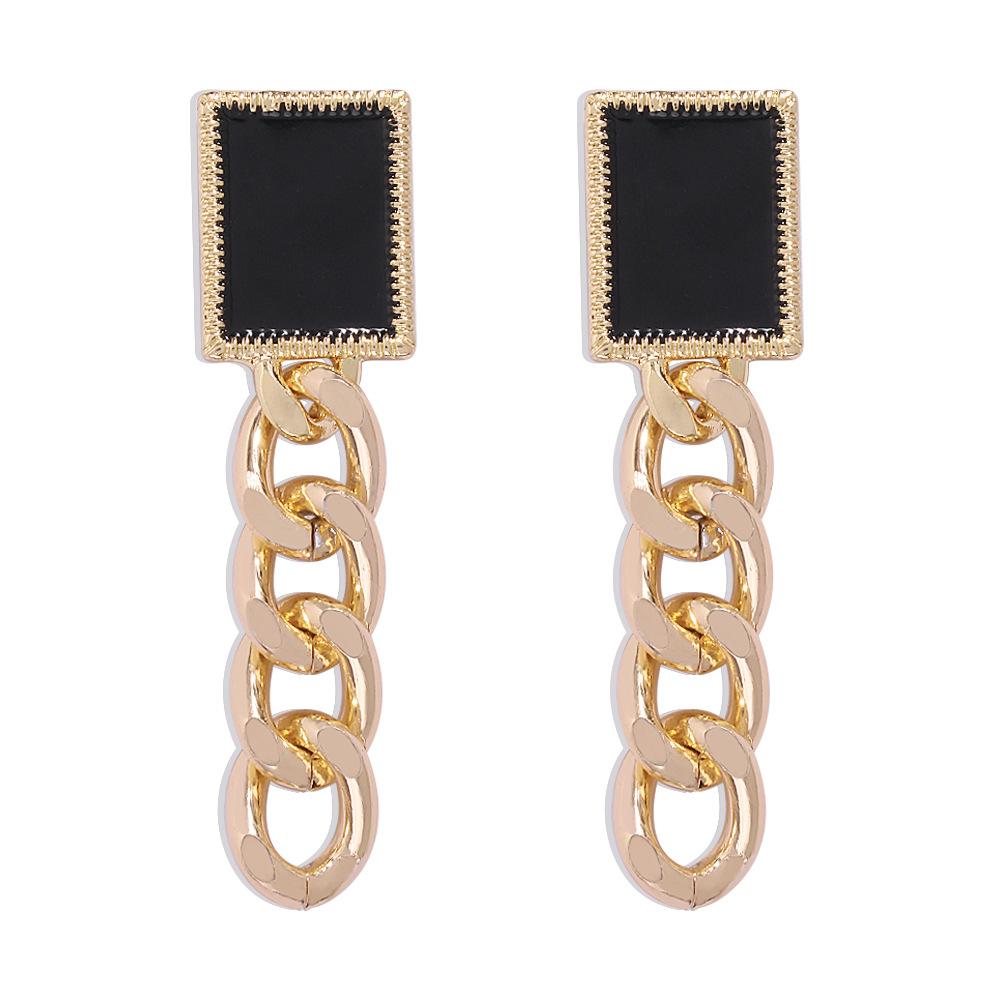 E949 Simple personality necklace earrings set thick chain fashion exaggerated street photography catwalk necklace earrings