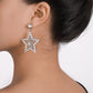 162 French light luxury romantic five-pointed star earrings pearl rhinestone hollow earrings net red geometric popular earrings