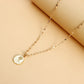 Jewelry simple geometric round LOVE rose pendant necklace female ins trend trend accessories