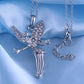 Valentine's Day Creative Micro-set Pendant Elf Angel Necklace Earrings Set Chain