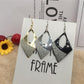 Cutout Rhombus Ladies Evening Dress Off-Shoulder Frosted Earrings
