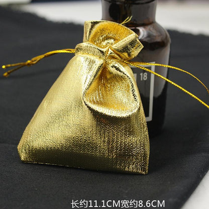 Qingwen Jewelry Jewelry Packaging Bag Linen Storage Pocket Bronzing Gold Silver Gift Bag