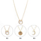 Jewelry Creative Fashion Necklace Choker Shield Ring Crescent Necklace Female Accessories
