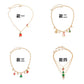 Jewelry Creative Diversified Christmas Tree Snowman Necklace Female Simple Imitation Pearl Drip Oil Star Necklace