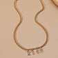 Jewelry Diamond DIY English Alphabet Pendant Necklace Retro Hip Hop Clavicle Chain Couple Accessories