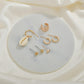 Fashion Rhinestone Alloy Eye Shell Earrings Multi-Piece Set Ear Clip Men and Women Earring Accessories