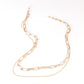 Hip-hop trend long hanging neck double-layer chain temperament street shooting glasses chain simple metal accessories