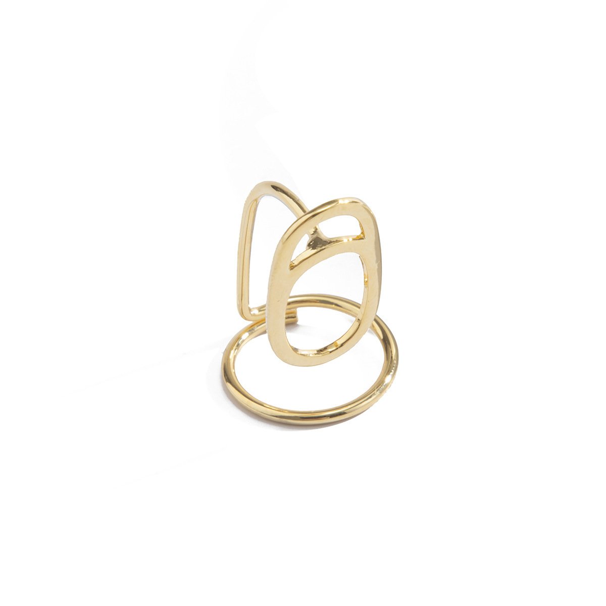 Fashion Trend Personality Hollow Ring Jewelry Femininity Niche Indifferent Fingertip Nail Ring Female