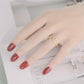 Popular big-name CD ring titanium steel open ring fashion couple pair of rings