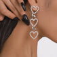 E1769 Exaggerated Long Love Pearl Earrings Chain Personality French Elegant Small Crowd Earrings